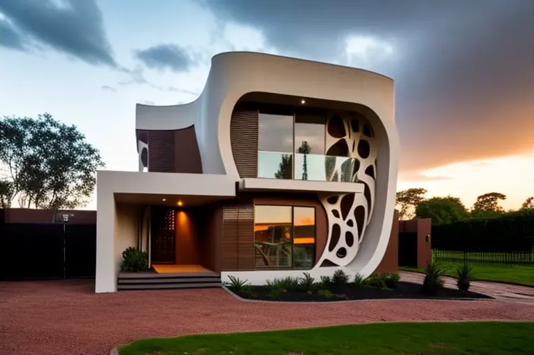 Casa de estilo mediterráneo con curvas imposibles en Asunción
