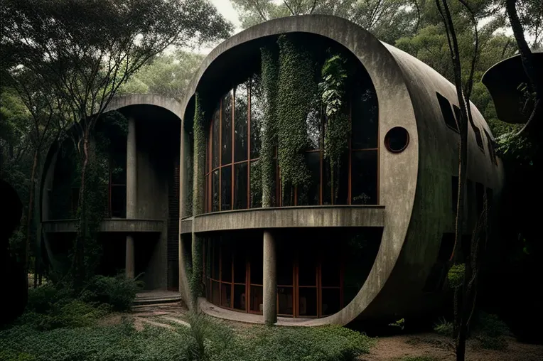 Arquitectura de lujo con materiales naturales en casa con piscina en Monterrey