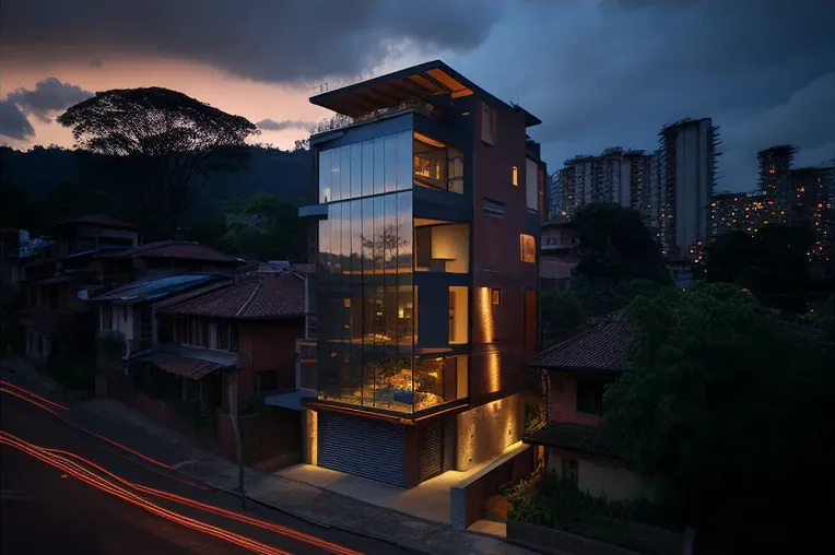 Casa de Lujo en Área Privada de Medellín: Arquitectura Ecológica y Iluminación Natural