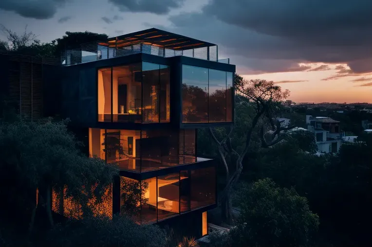 Villa contemporánea con vistas panorámicas impresionantes en Ciudad de México