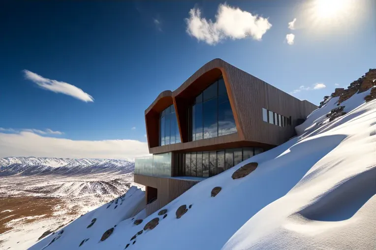 Lujosa casa de acero y madera con vistas impresionantes