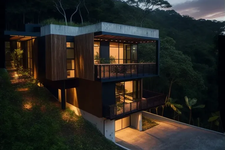 Escape a la Naturaleza: Villa High-Tech con Aluminio, Madera laminada y Fibra de carbono en Acapulco