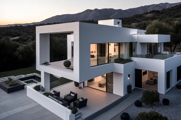 Casa moderna con vistas panorámicas y curvas imposibles en Marbella