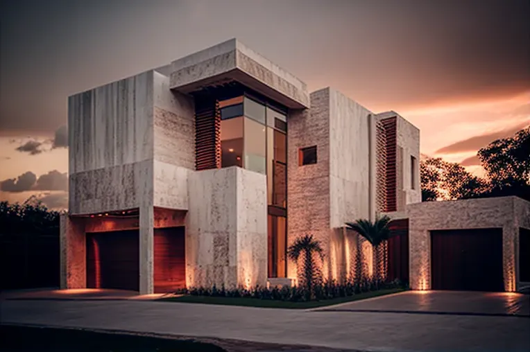 Villa de lujo con vista al atardecer en las montañas de Cancún