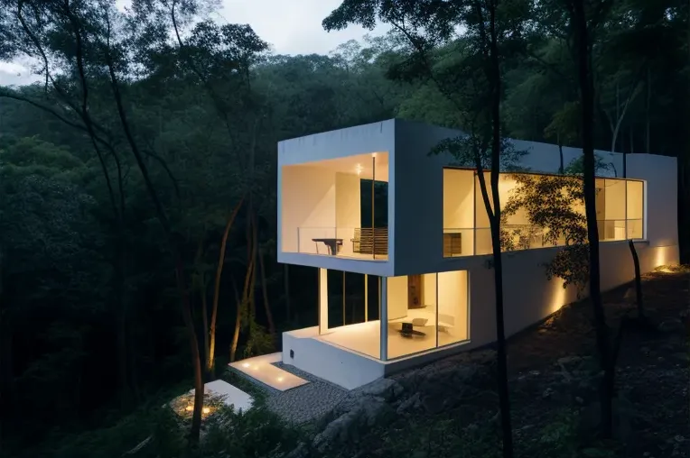 La Casa Minimalista de ensueño en el bosque