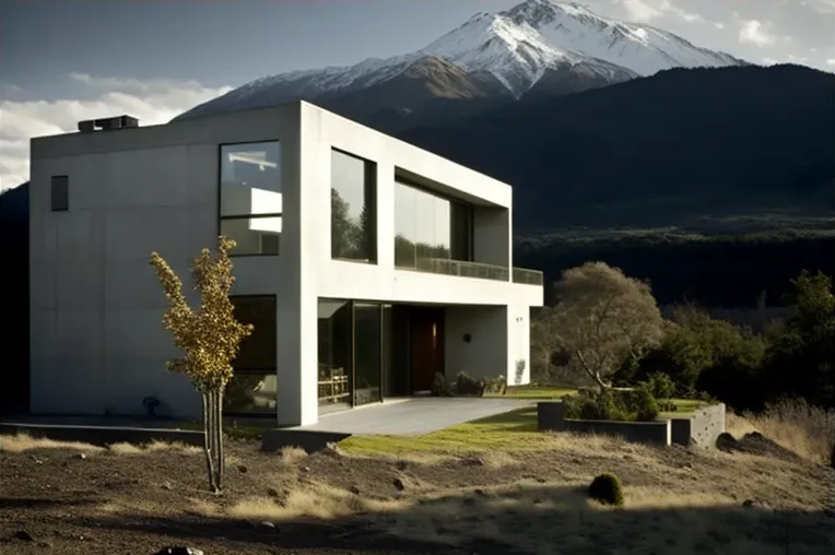 Vivir en estilo mediterráneo con vistas a la montaña en Pucón, Chile