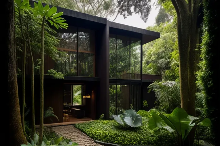 Villa de lujo de estilo mediterráneo en un parque natural en São Paulo