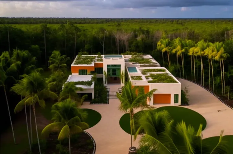 Escape en Punta Cana: Casa Mediterránea con amplios espacios abiertos y vistas de la selva