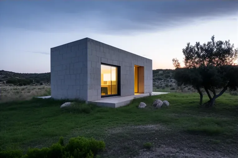 Casa de lujo construida en vidrio, pizarra, hormigón armado y ladrillo