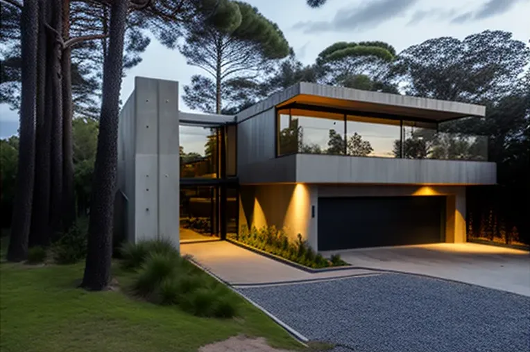 Villa moderna con vistas panorámicas y jardines privados con cascadas en Punta del Este, Uruguay