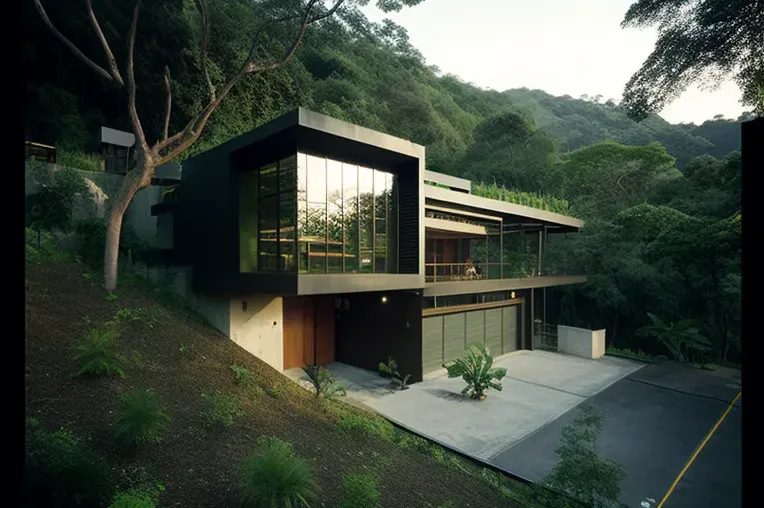 Escape a la naturaleza en esta impresionante villa de vanguardia en la montaña en Caracas