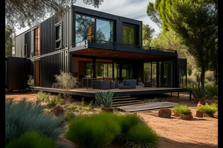 Tecnología y naturaleza en armonía: Casa de estilo industrial con jacuzzi rodeado de vapor, jardines con cascadas, y construida en bambú, vidrio y aluminio en la montaña de Sotogrande