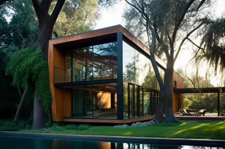 Eco-luxury retreat en el parque natural: Casa de arquitectura ecológica con piscina privada