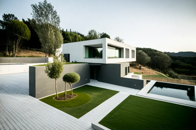 Lujosa y única: Villa construida con hormigón visto, fibra de carbono y aluminio