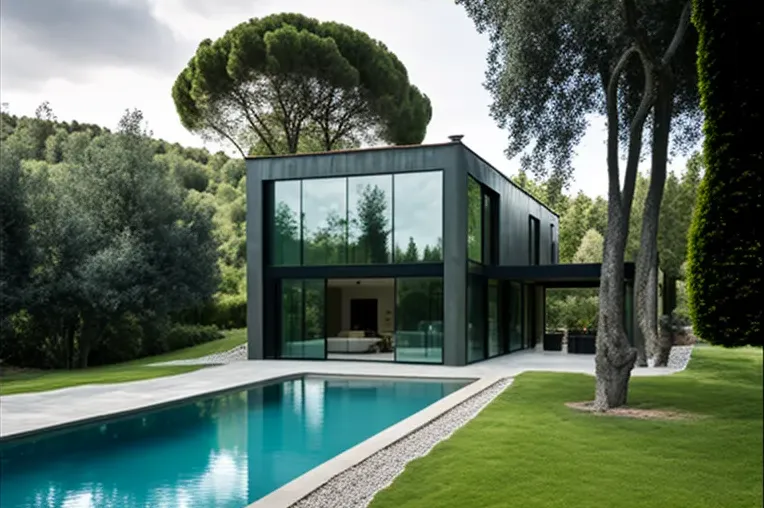 Escape a la naturaleza: Villa moderna con vistas impresionantes en Girona