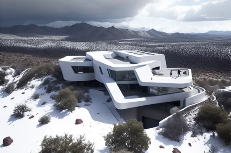 Villa futurista con vistas panorámicas en las montañas de México