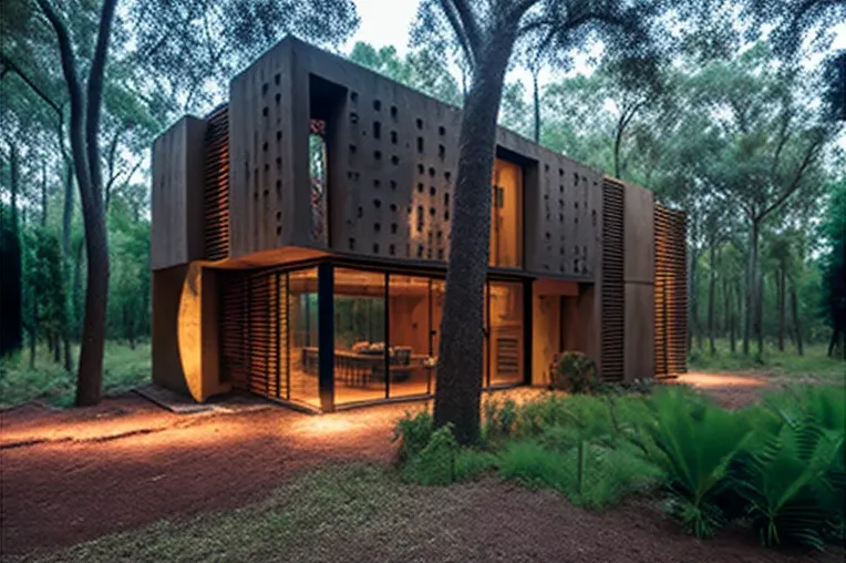 Arquitectura ecológica con vistas impresionantes en la densa jungla de Montevideo