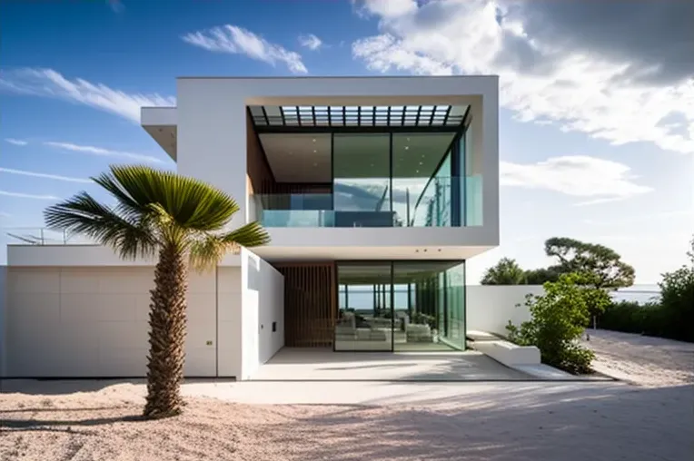 Casa de lujo de estilo industrial con iluminación natural y estacionamiento techado en Marbella