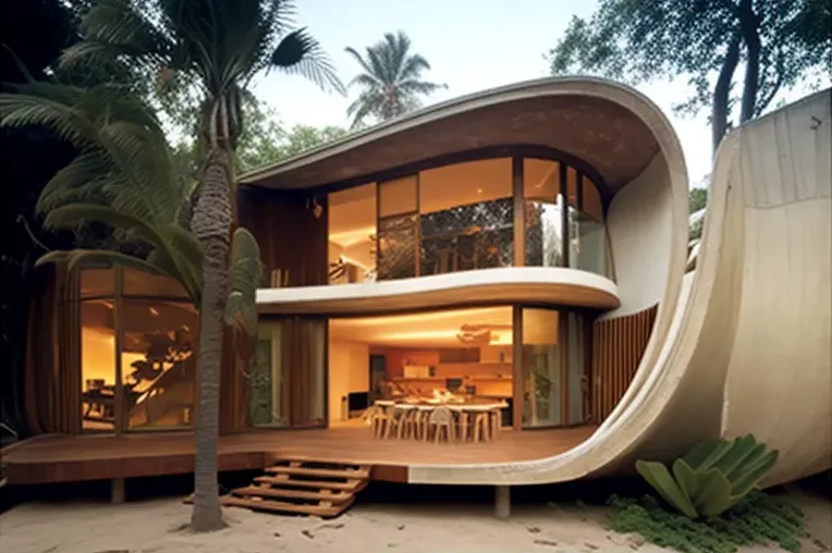 Arquitectura innovadora en la playa: Casa de hormigón y bambú en Acapulco