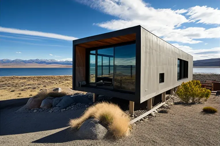 Luxury beach living: Villa minimalista con jardines y cascadas en Puerto Natales, Chile