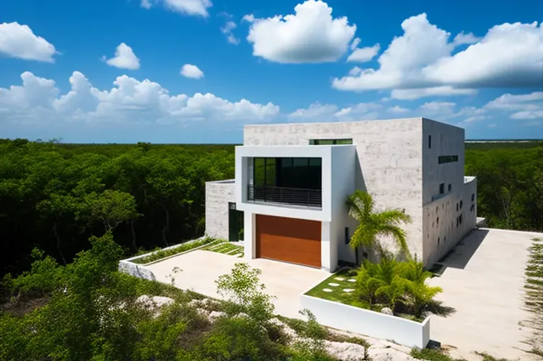 Villa de lujo con vistas impresionantes de las montañas nevadas en Cancun