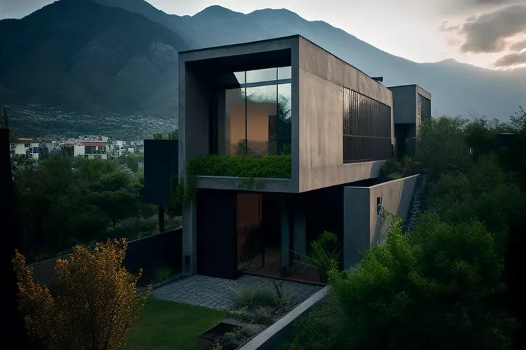 Vistas impresionantes en una casa de estilo industrial