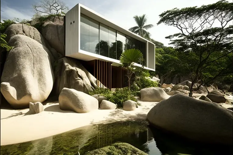 La armonía entre la naturaleza y la tecnología: Casa de marmol y piedra en Acapulco