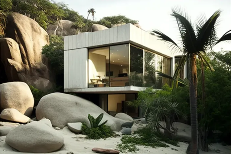 La privacidad y la belleza: Casa de estilo industrial en Acapulco