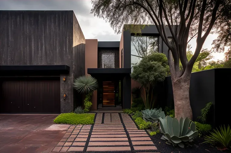 La Villa de Piedra Natural y Aluminio en Área Residencial de San Miguel de Allende