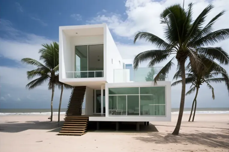 Casa de diseño con vistas panorámicas al mar en Barranquilla