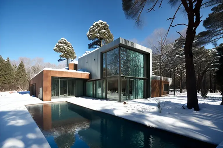 Villa de lujo con vistas panorámicas de las montañas nevadas y piscina privada en Buenos Aires, Argentina