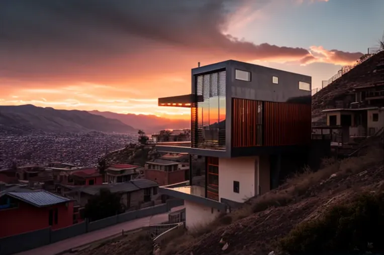 Viva en una casa de estilo contemporáneo con vistas panorámicas y atardeceres impresionantes