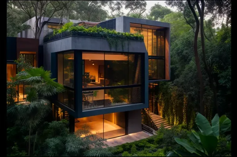 Escape a la naturaleza en una casa de lujo high-tech en México City