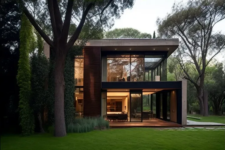 Oasis moderno en Buenos Aires: Casa con piscina y jardines