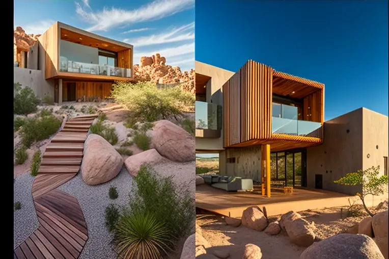 Casa de diseño contemporáneo construida en materiales naturales en Los Cabos