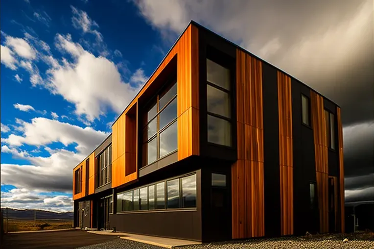 Residencia moderna con acabados de madera, aluminio y hormigón en Puerto Natales