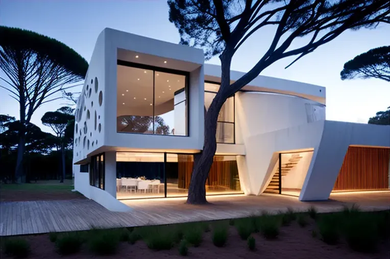 Sensación de tranquilidad y equilibrio en esta impresionante casa de fibra de carbono, bambú, mármol blanco y pizarra en un parque natural