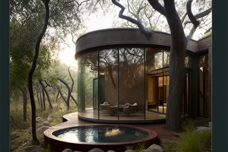 Oasis moderno en el bosque: Casa de fibra de carbono con terrazas panorámicas en Guadalajara