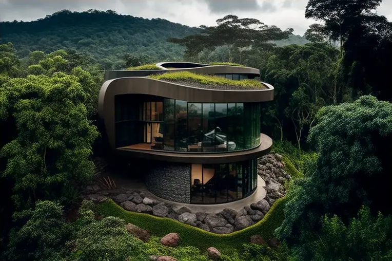 Escape a la naturaleza en esta villa high-tech de diseño único