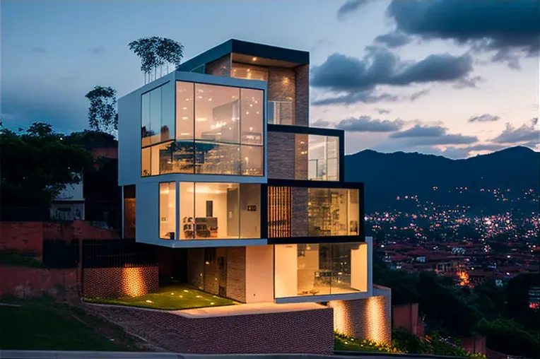 Experimenta la elegancia del ladrillo y aluminio en esta Casa de lujo