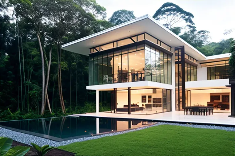 Villa de Vidrio y Acero Inoxidable en Panama