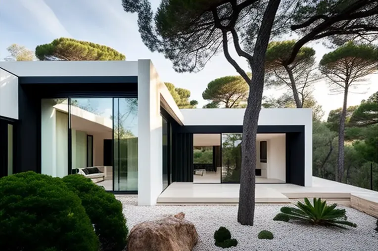 Viva rodeado de naturaleza en esta casa contemporánea con jardines y muros de privacidad