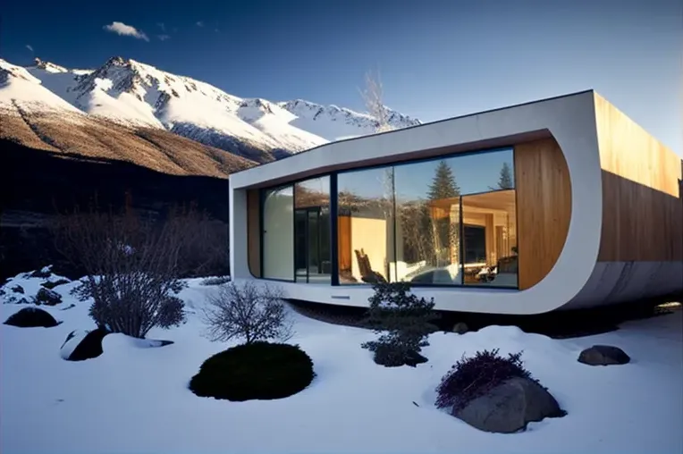 Diseño Moderno y Privacidad con vistas a las Montañas Nevadas: Villa de Piedra Natural, Mármol Blanco, Aluminio y Madera Laminada