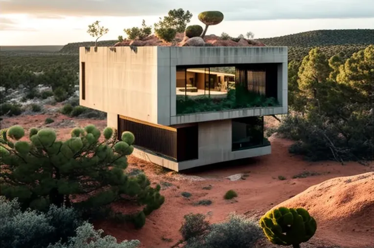 Espectacular Casa de estilo industrial con vistas panorámicas en las montañas de Ibiza