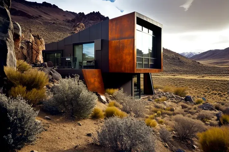 Casa moderna con vistas impresionantes en área privada en Valle Nevado