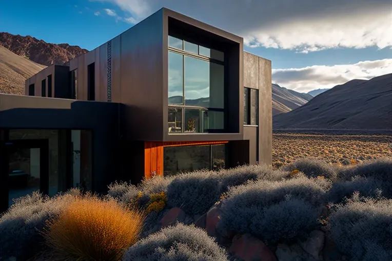 Villa con arquitectura moderna y rodeada de naturaleza en Valle Nevado