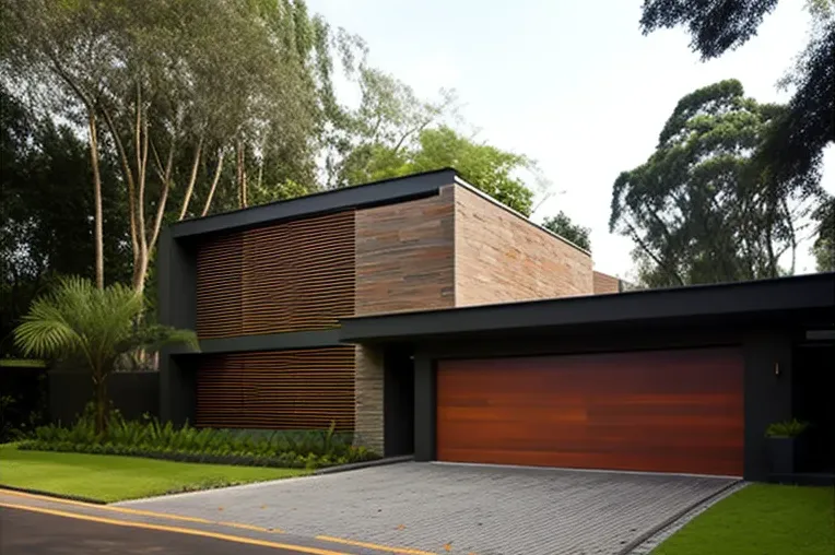 Casa de diseño en Guayaquil con construcción única de ladrillo, aluminio y madera laminada