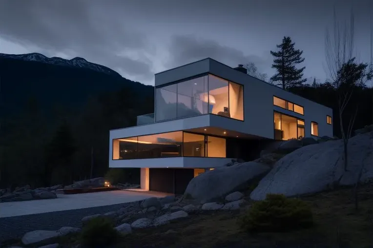 Casa ecológica de diseño con iluminación natural