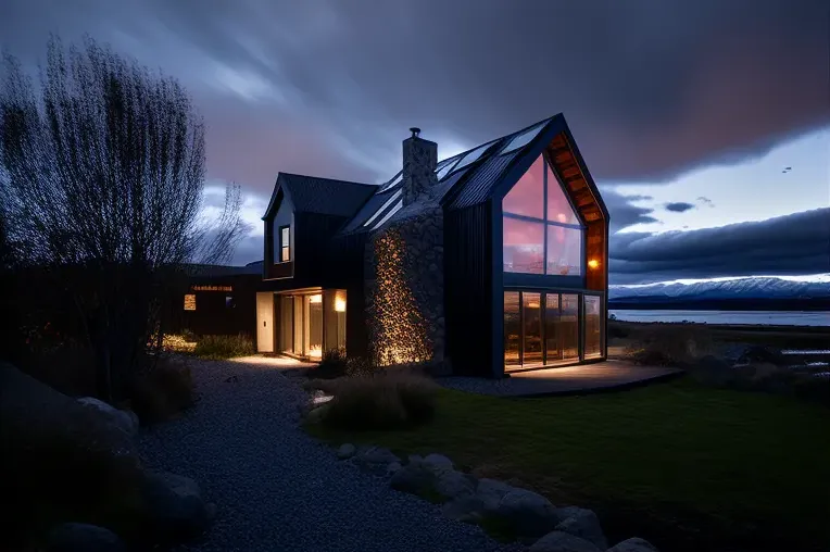 Villa de lujo con arquitectura de diseño en un parque natural de Puerto Natales