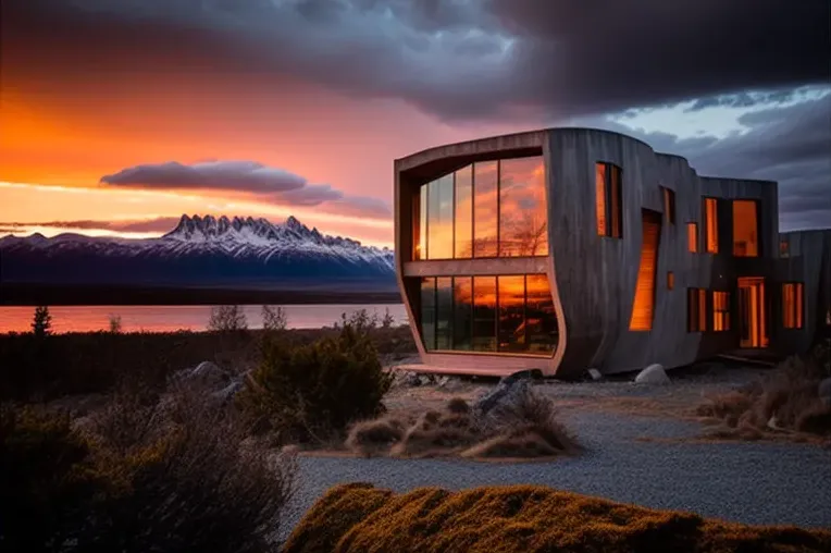 Villa moderna y sofisticada con acabados de piedra natural en Puerto Natales